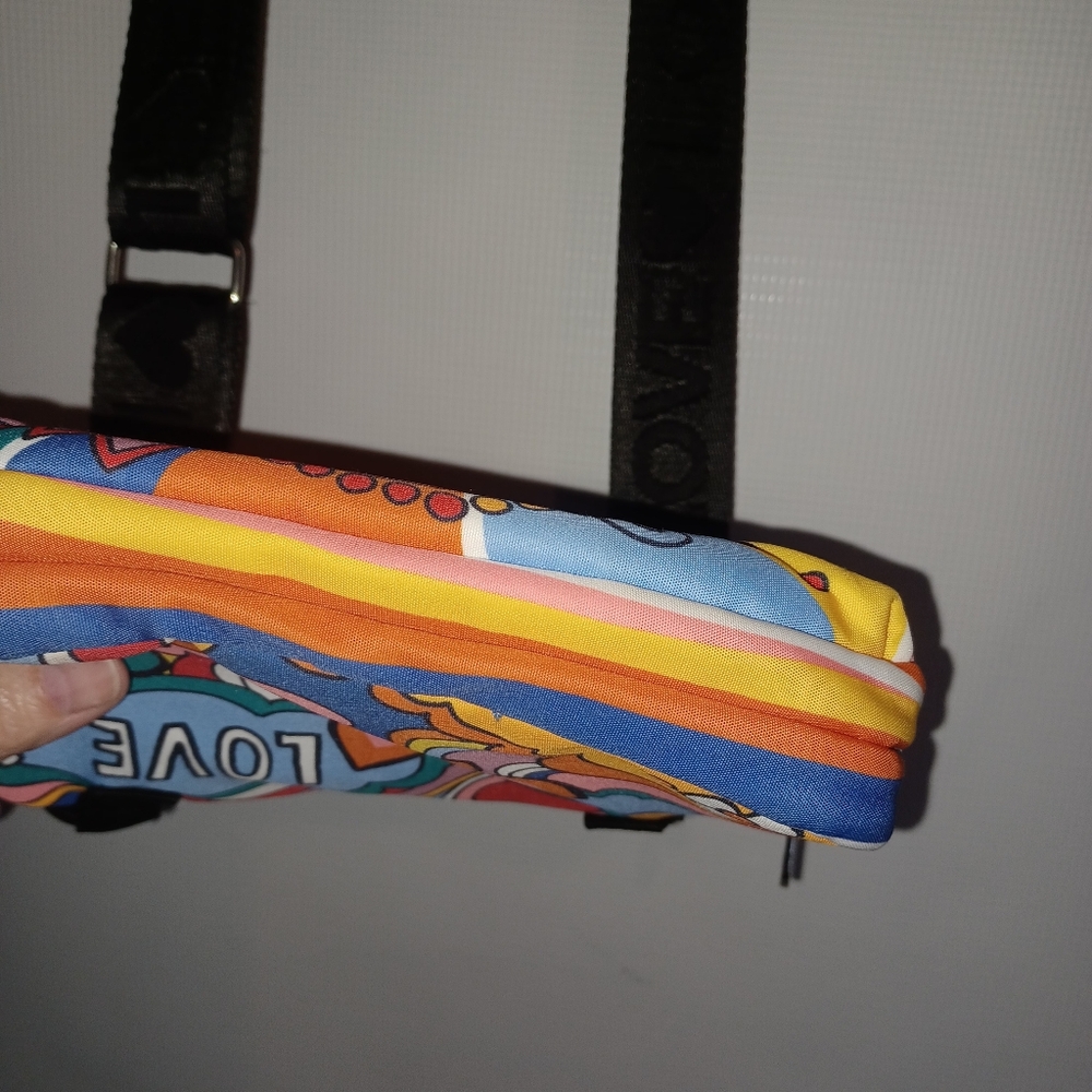 Brighton POWER OF LOVE Crossbody Belt Bag Purse Heart Thick Strap Festival Color - Picture 7 of 12